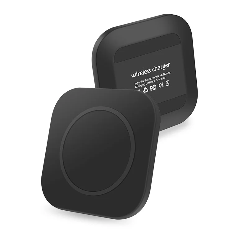 Y30 Portable Qi Fast Charger Wireless Slim Square Shape Charging Pad for iPhone 8/8 Plus Etc.