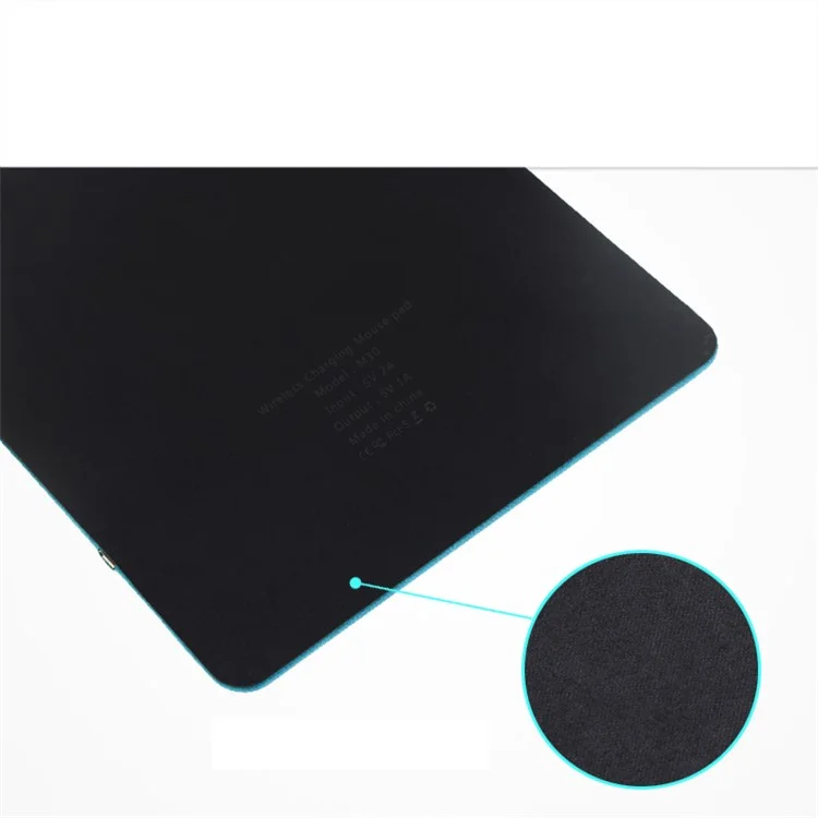 M30 Creative Qi Wireless Charging Mouse Pad for iPhone X/8/8 Plus, Samsung Note 8/S8/S8 Plus - Black