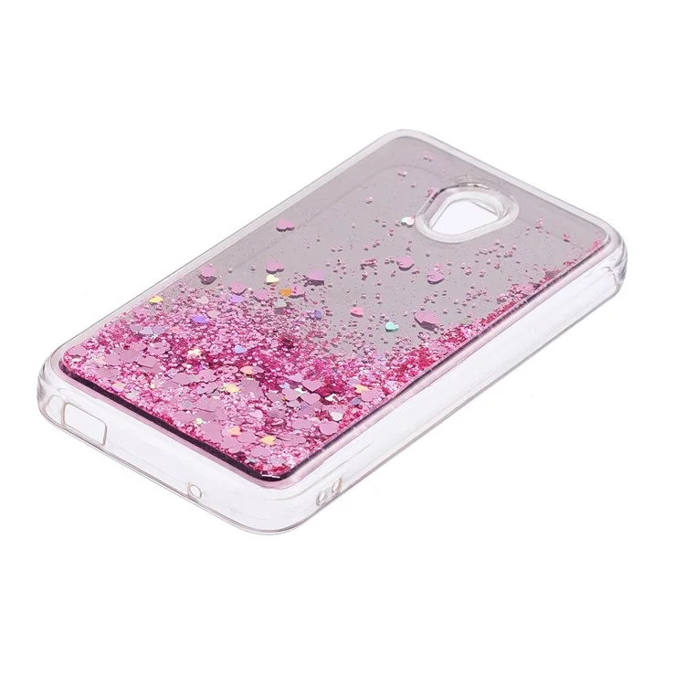 Dynamic Glitter Sequins Liquid Case Mirror Surface TPU Phone Case for Alcatel U5 (3G Version) - Pink
