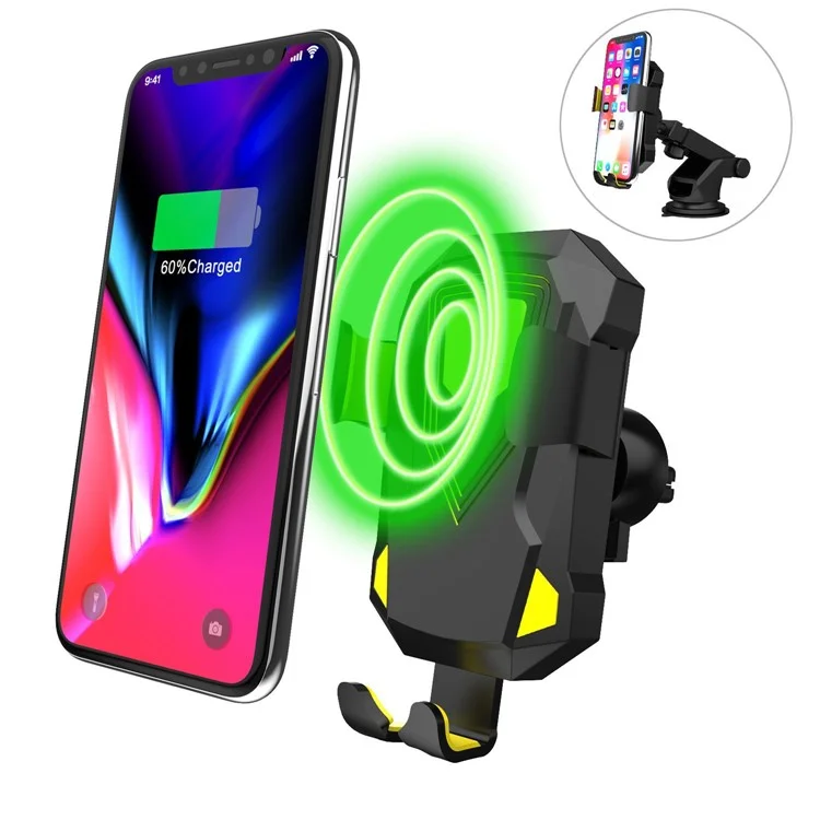 Multi-purpose Car Fast Wireless Charger Qi Wireless Charging Stand for iPhone X/8/8 Plus