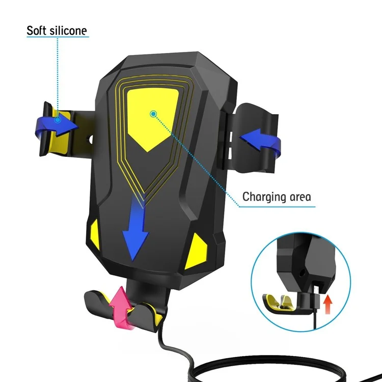 Multi-purpose Car Fast Wireless Charger Qi Wireless Charging Stand for iPhone X/8/8 Plus