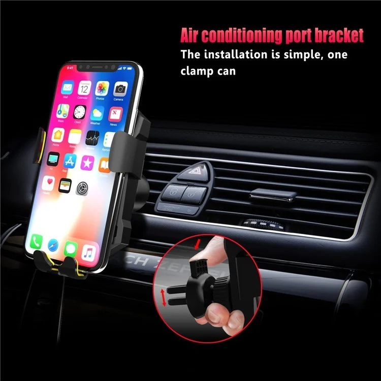 Multi-purpose Car Fast Wireless Charger Qi Wireless Charging Stand for iPhone X/8/8 Plus