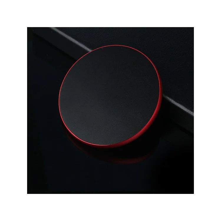9W 2A Round Aluminum Alloy Qi Wireless Charging Pad for iPhone 8/8 Plus/Samsung S8 Etc. - Red