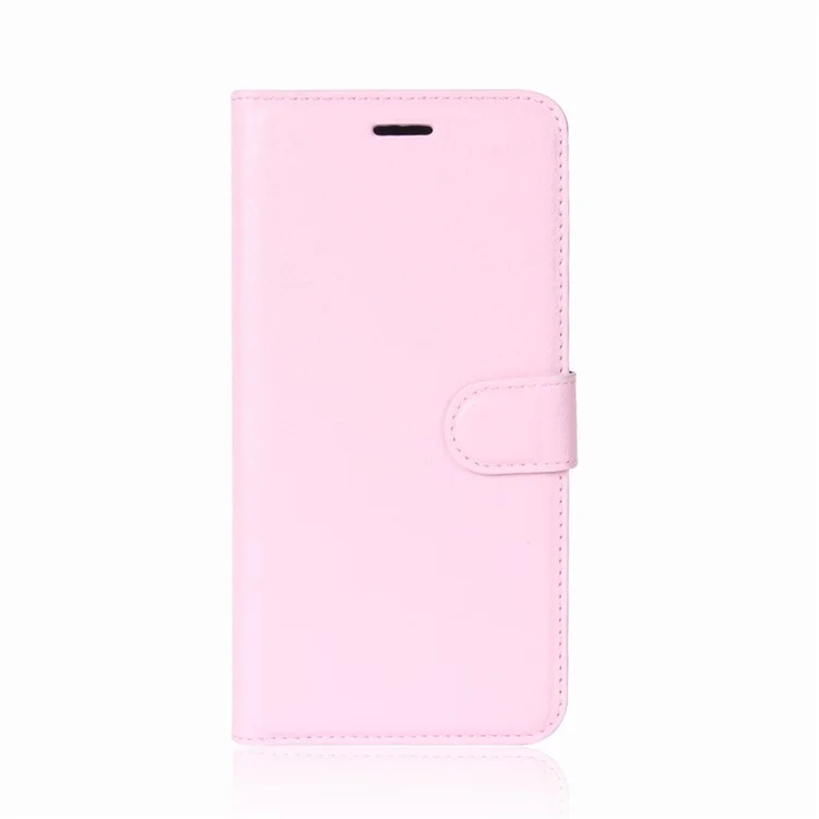 Litchi Skin Magnetic Leather Stand Cover for Alcatel Cameox 5044R - Pink