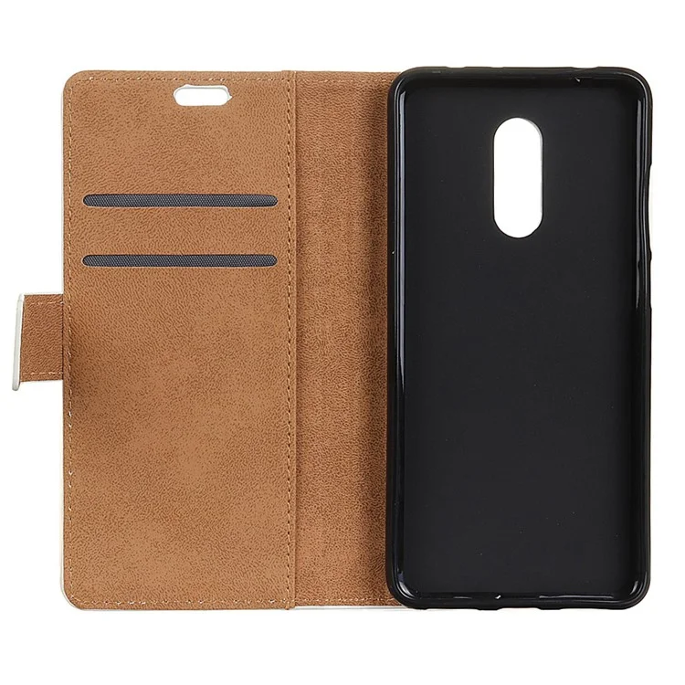 Patterned PU Leather Wallet Magnetic Phone Casing with Stand for Alcatel 3 - Flowers and Leaves