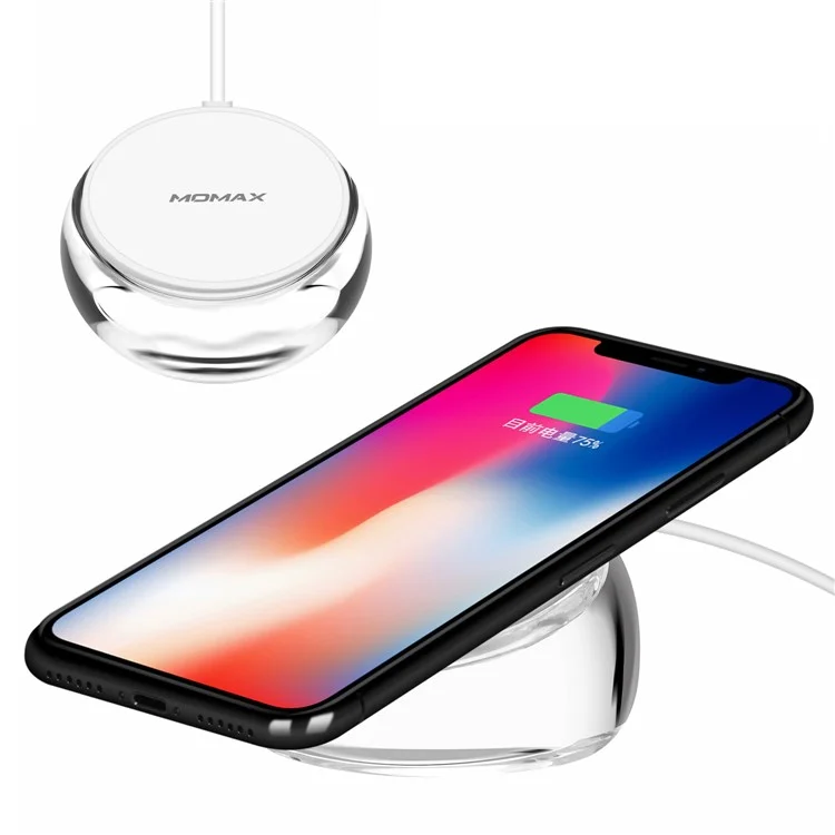 MOMAX Q.Dock Crystal Fast Wireless Charger for iPhone Samsung etc. (Not Support FOD Function)