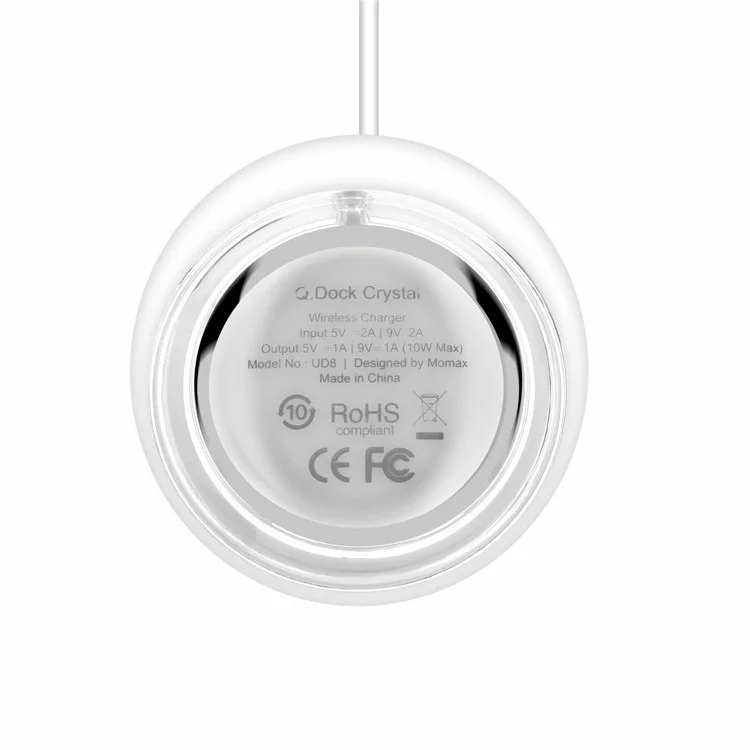 MOMAX Q.Dock Crystal Fast Wireless Charger for iPhone Samsung etc. (Not Support FOD Function)