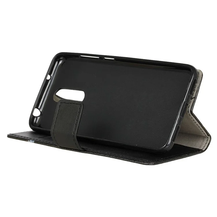 Pattern Printing PU Leather Wallet Stand Case for Alcatel 3 - Fierce Wolf