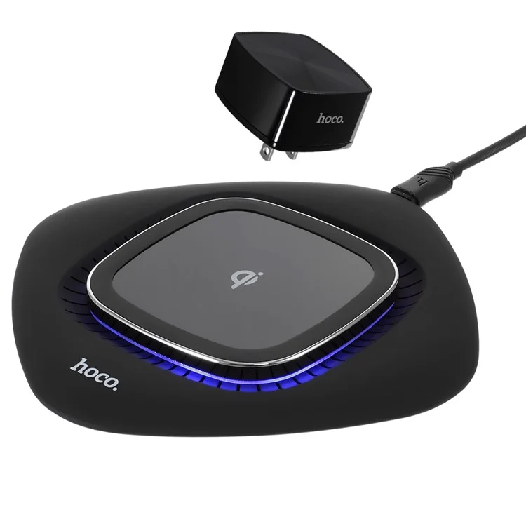 HOCO CW10 Elegant 10W Wireless Charging Pad (Not Support FOD Function) + C26 QC 3.0 US Plug Quick Wall Charger