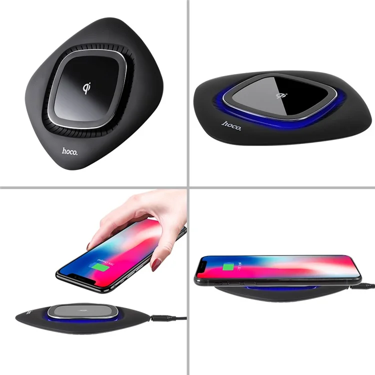 HOCO CW10 Elegant 10W Wireless Charging Pad (Not Support FOD Function) + C26 QC 3.0 US Plug Quick Wall Charger