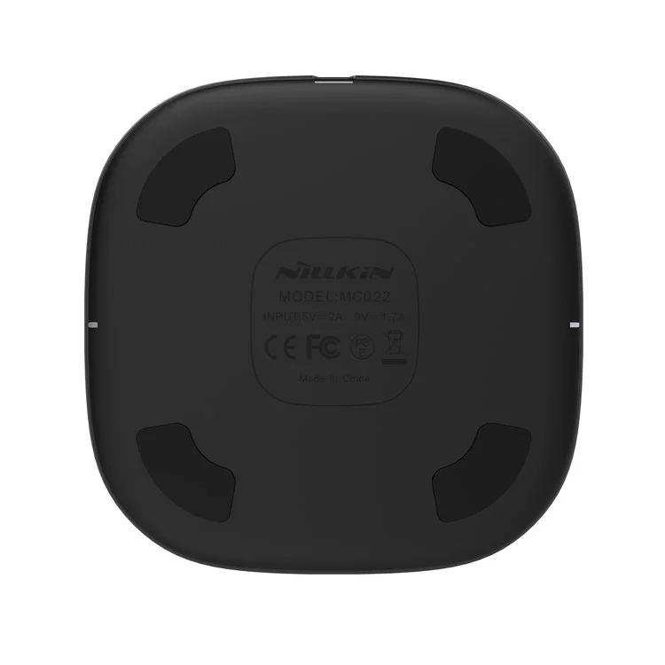 NILLKIN MC022 LED Light Qi Wireless Fast Wireless Charger for Samsung S8/S8 Plus, Note 8 Etc. - Black