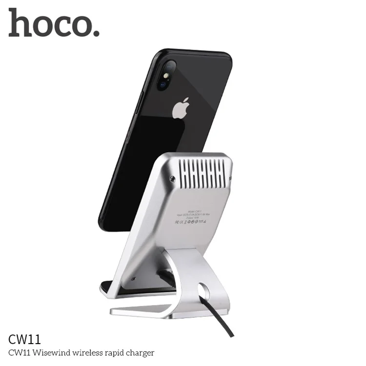 HOCO CW11 Wisewind Qi Wireless Fast Charging Holder Stand for iPhone Samsung etc.