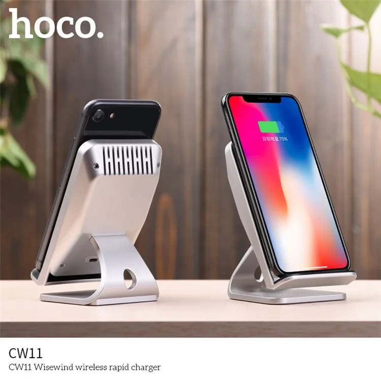 HOCO CW11 Wisewind Qi Wireless Fast Charging Holder Stand for iPhone Samsung etc.