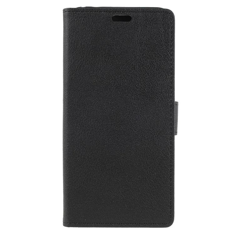 Wallet Stand Magnetic Flip Leather Phone Case for Alcatel 3v - Black