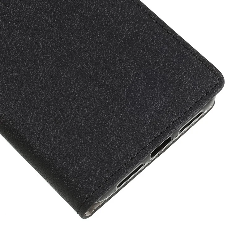 Wallet Stand Magnetic Flip Leather Phone Case for Alcatel 3v - Black
