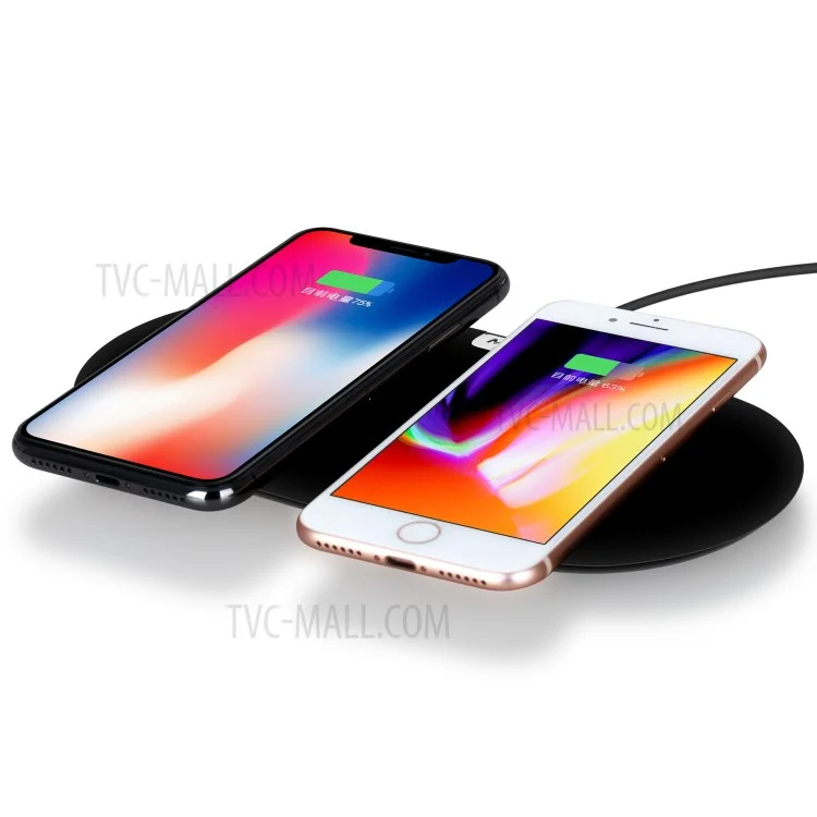 MOMAX Q. Pad Dual Quick Charge Wireless Charging Pad for iPhone X/8/8 Plus, Samsung Note S9 (Not Support FOD Function) - Black