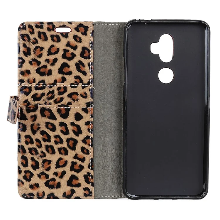 Leopard Texture Leather Wallet Stand Cover for Alcatel 3v