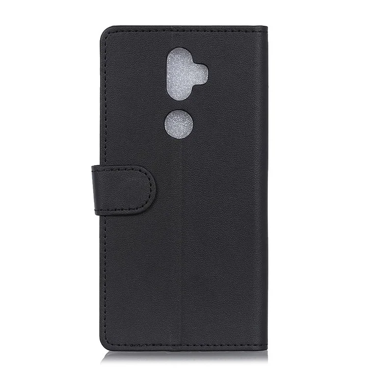 PU Leather Folio Flip Wallet Stand Cover Shell for Alcatel 3v - Black