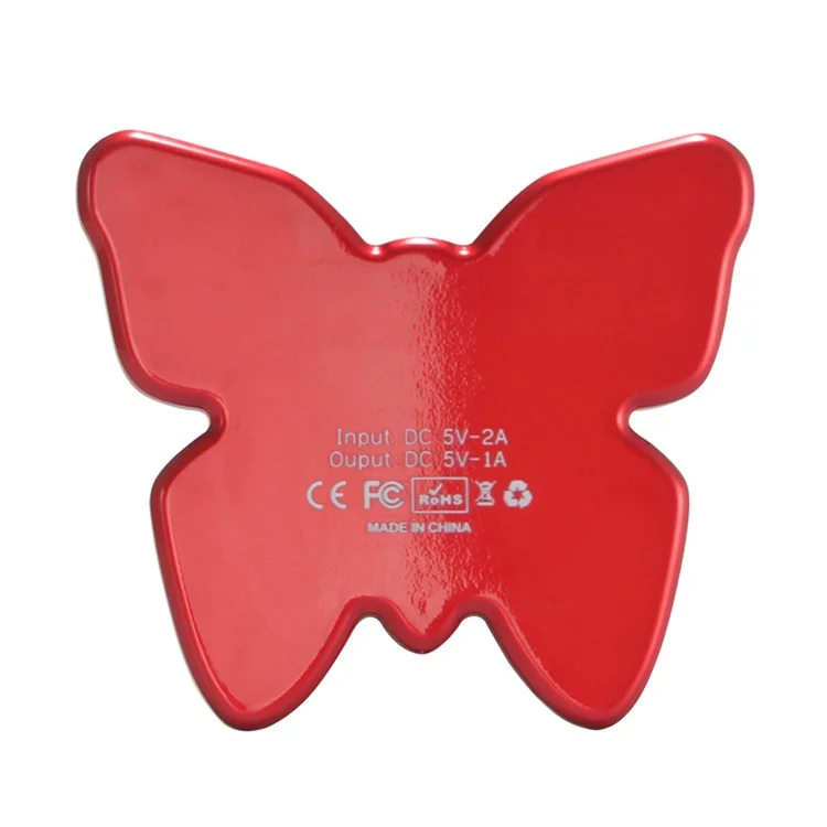 H1 Butterfly Shape Qi Wireless Charger for iPhone Samsung etc.