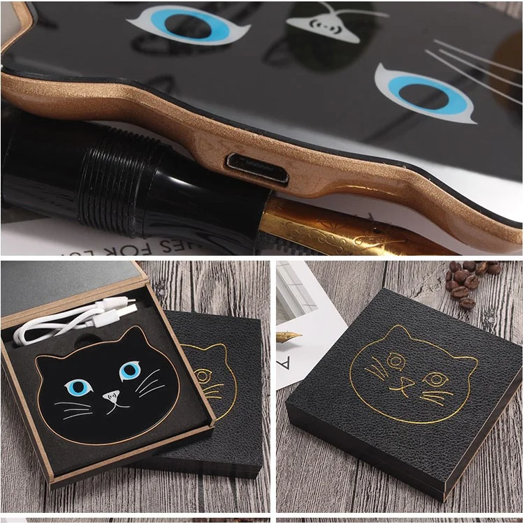 M1 Creative Cat Shaped Qi Wireless Charger Pad for iPhone X, Samsung Note 8 Etc. - Gold