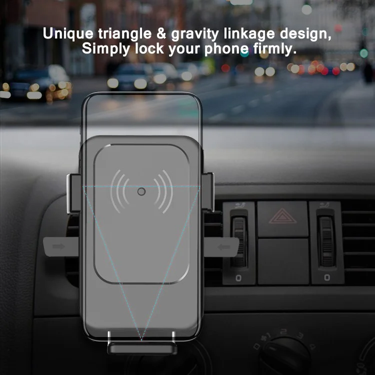 T3 360 Degree Rotary Car Air Vent Qi Wireless Charger Mount for iPhone X/8/8 Plus etc