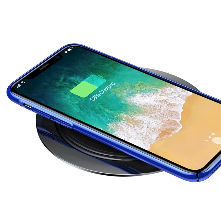 BASEUS Electroplating Zinc Alloy 10W/7.5W Wireless Charging Pad (Not Support FOD Function) - Black
