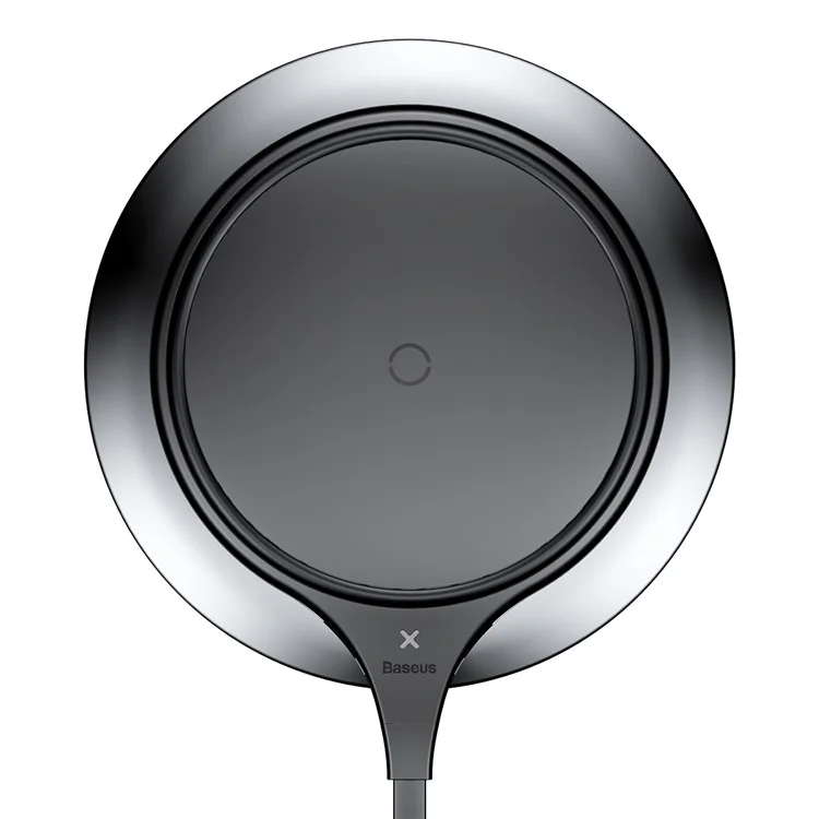 BASEUS Electroplating Zinc Alloy 10W/7.5W Wireless Charging Pad (Not Support FOD Function) - Black