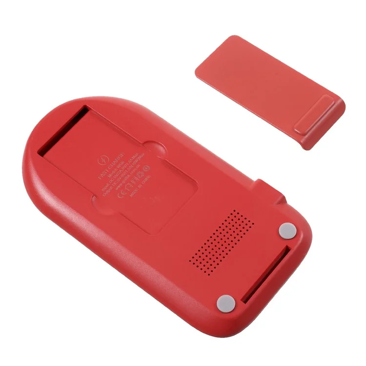 GOLF WQ6 2-Coil 10W Fast Qi Wireless Charging Stand for iPhone X/8/Galaxy S9/S8 Etc - Red