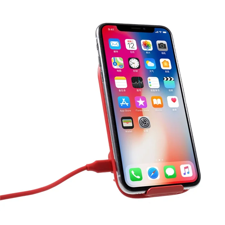 GOLF WQ6 2-Coil 10W Fast Qi Wireless Charging Stand for iPhone X/8/Galaxy S9/S8 Etc - Red