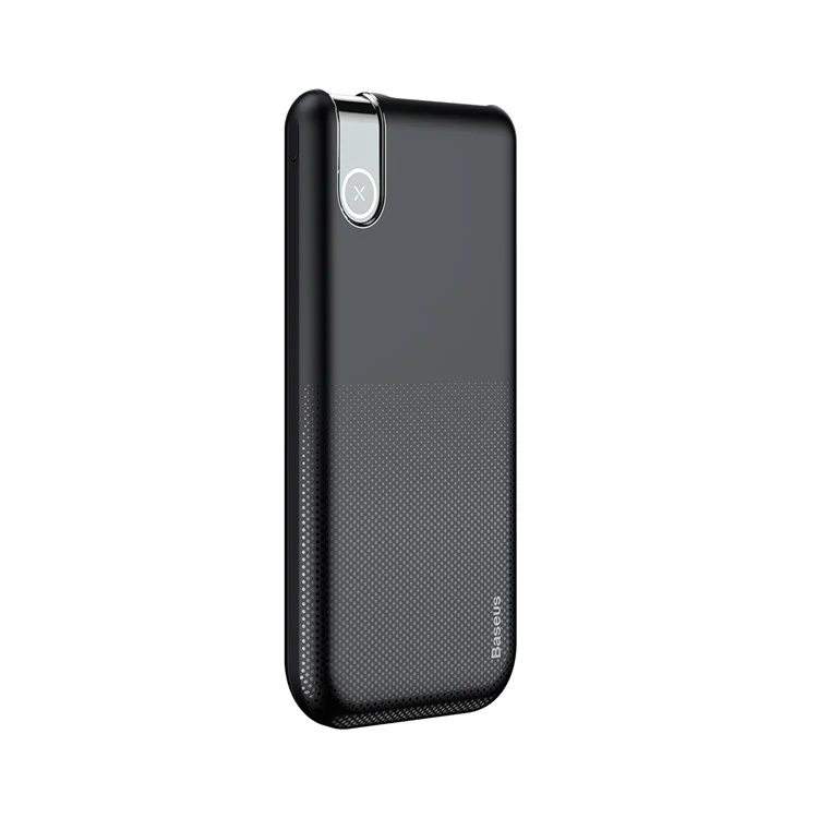 BASEUS Thin Version Wireless Charging Pad (Not Support FOD Function) + 10000mAh Power Bank (CE/FCC/RoHS Certifications) - Black