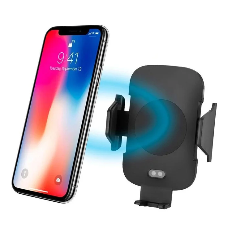 C9 Automatic Clamping Infrared Sensing Car Air Vent Phone Holder Qi Wireless Charger Stand