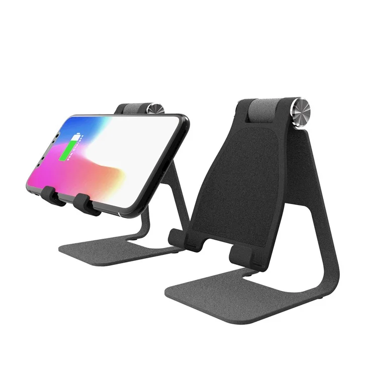 YOGEE YB006 5W/7.5W/10W Adjustable Aluminum Alloy Stand Qi Wireless Fast Charger for iPhone Samsung etc. - Black