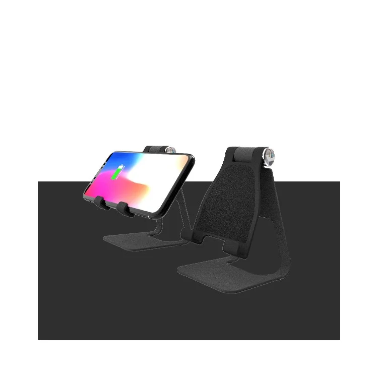 YOGEE YB006 5W/7.5W/10W Adjustable Aluminum Alloy Stand Qi Wireless Fast Charger for iPhone Samsung etc. - Black