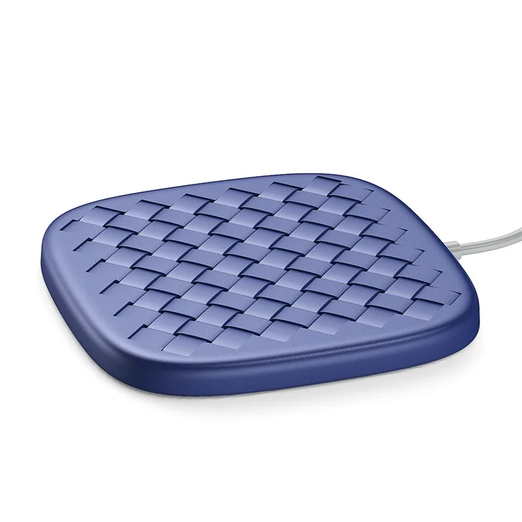 BASEUS BV Woven Texture Breathable 10W/7.5W Wireless Charging Pad (Not Support FOD Function) - Blue
