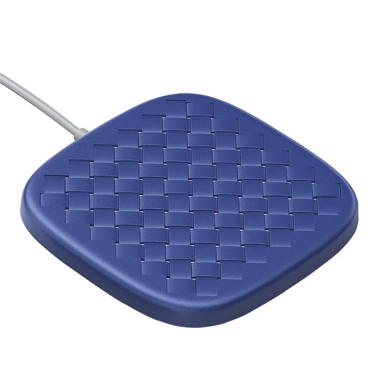 BASEUS BV Woven Texture Breathable 10W/7.5W Wireless Charging Pad (Not Support FOD Function) - Blue