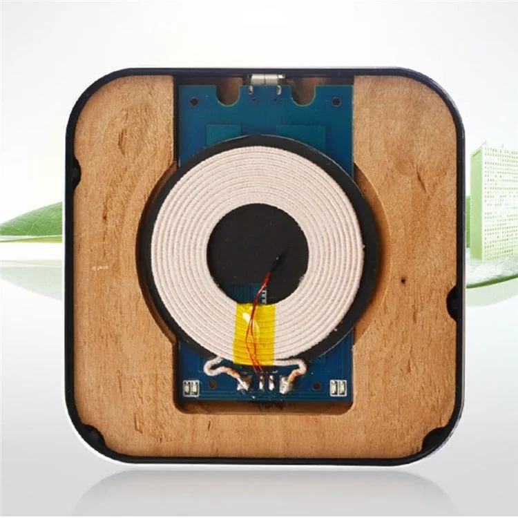 Wooden Qi Wireless Charger Pad Station for iPhone Samsung LG - Black