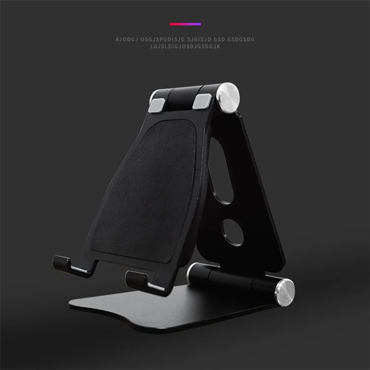 Stand D'alliage D'aluminium De 2 En 1 Réglable + 5W / 7,5W / 10W Chargeur Rapide Sans Fil Pour IPhone Samsung, Etc. - Noir