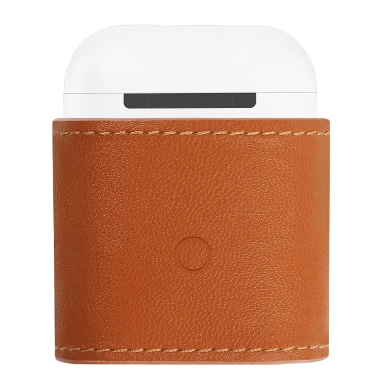 Nillkin for AirPods with Charging Case (2016) Mate Wireless Charging Leather Case (Compatible with Wireless Charger) - Brown