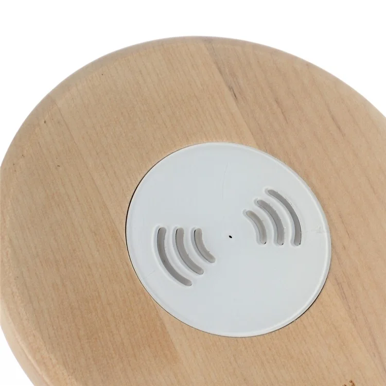 VDELI Limitless Series Round Wood Qi Wireless Charger for Samsung Galaxy Note5/S6