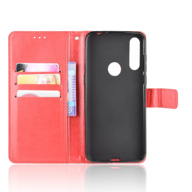 Crazy Horse Skin Special Leather Case with Strap for Alcatel 1S (2020)/1V (2020)/3L (2020) - Red
