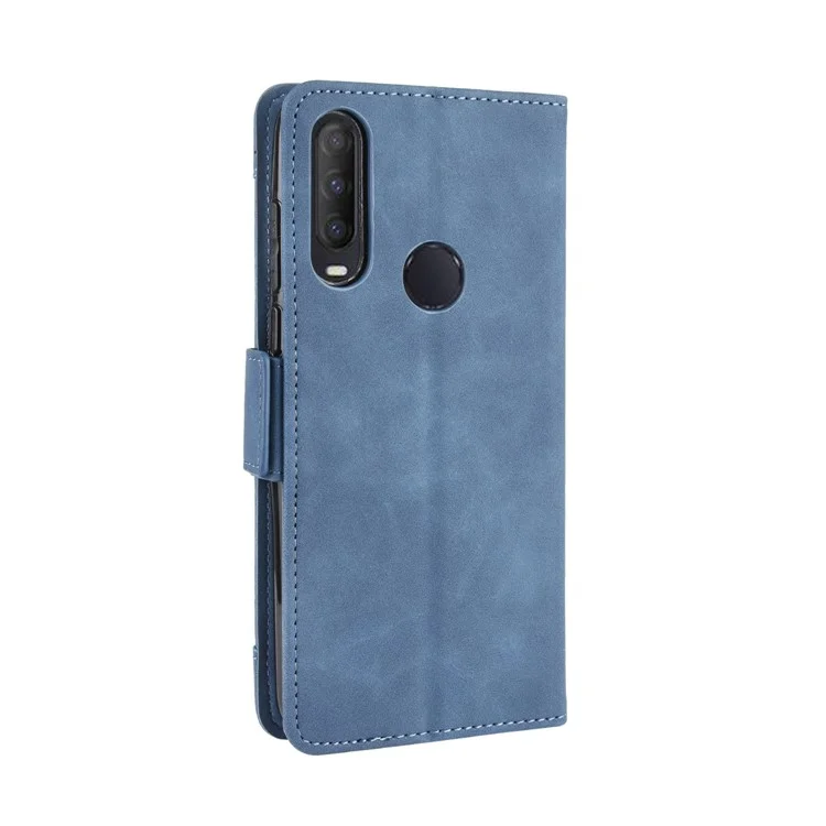 Coque Spéciale En Cuir Avec Plusieurs Emplacements De Cartes Pour Alcatel 1S / 1V / 3L (2020) - Bleu