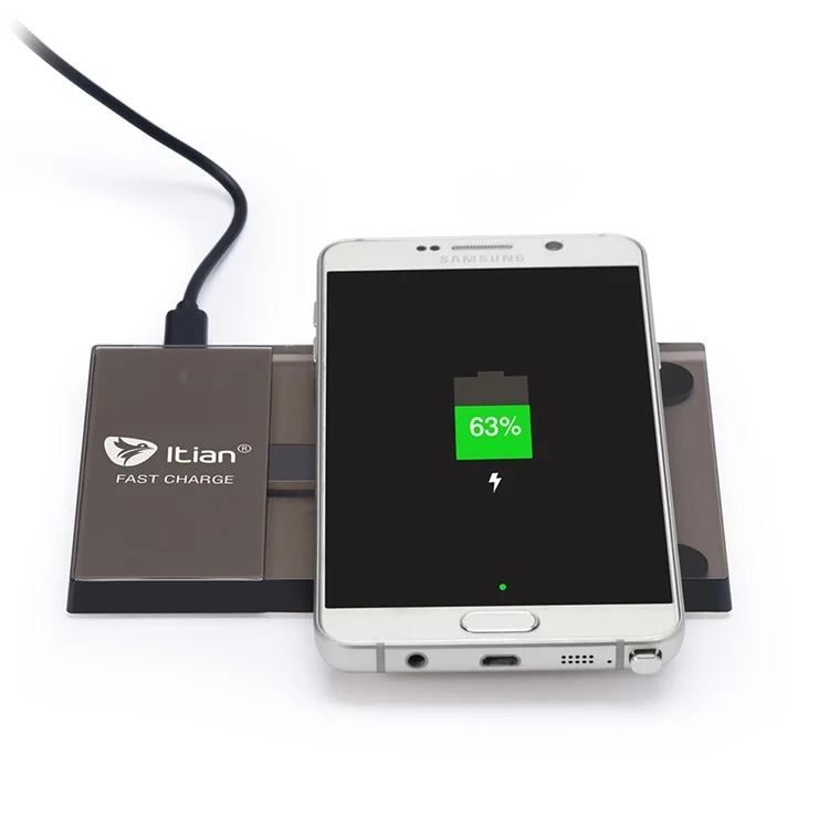 ITIAN A10 10W Fast Qi carregador sem fio com indicador LED para iPhone 8/8 Plus / Samsung Galaxy S8 / S8 Plus / Note5 - US vela