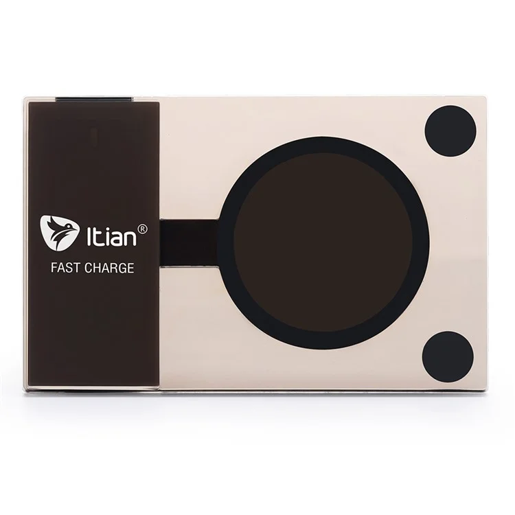 ITIAN A10 10W Fast Qi carregador sem fio com indicador LED para iPhone 8/8 Plus / Samsung Galaxy S8 / S8 Plus / Note5 - US vela