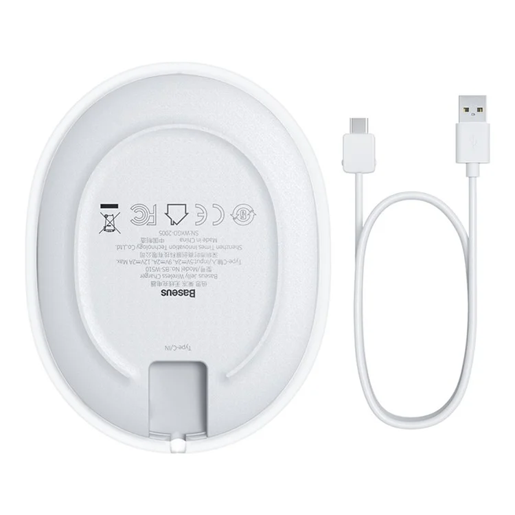 BASEUS 15W Jelly Wireless Phone Charger Pad Station - White