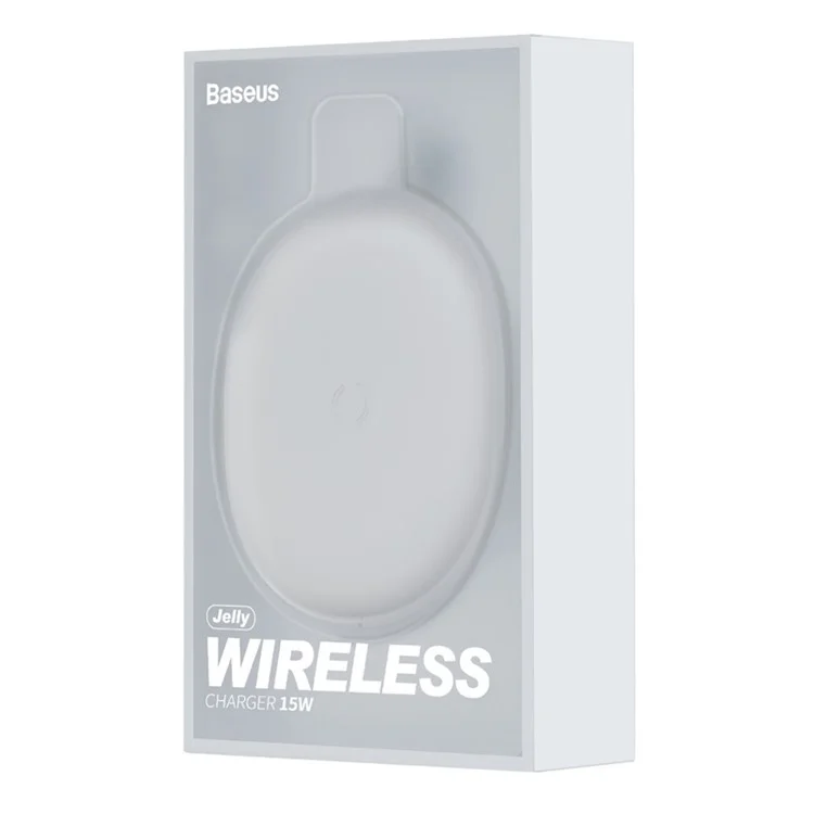BASEUS 15W Jelly Wireless Phone Charger Pad Station - White
