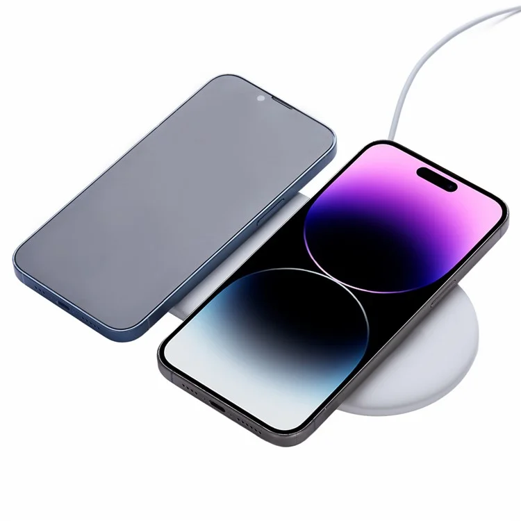 JD-48 3 in 1 15W High Voltage USB Wireless Charger für Apple Huawei Xiaomi Samsung - Weiß