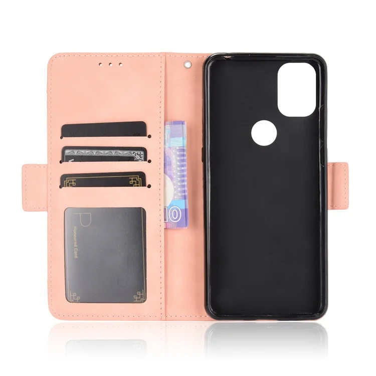 Multiple Card Slots Wallet Case Stand Leder Shell Für Alcatel 3x (2020) - Rosa