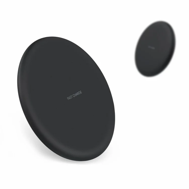 KC-N5 Qi Wireless Phone Charger Cradle Super Slim 10W Fast Charging Pad for Smartphone - Black