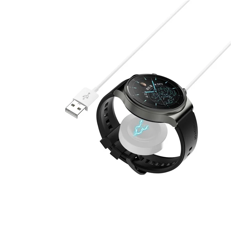 1m USB -зарядка Кабельное Беспроводное Зарядное Устройство Для Huawei Watch GT 2 Pro / GT 2 Pro ECG / GT 2 Porsche Edition - Белый