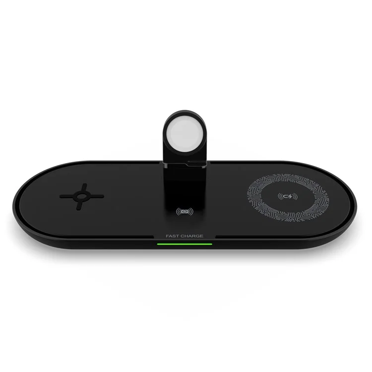 K1000 4 En 1 QI Chargeur Sans Fil Chargeur Rapide Station De Quai Stand Pour Apple Watch Airpods IPhone - Noir